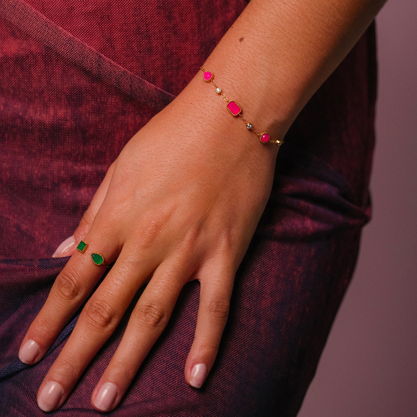 AEC Paris Bracelet Pelagia Rose Agate