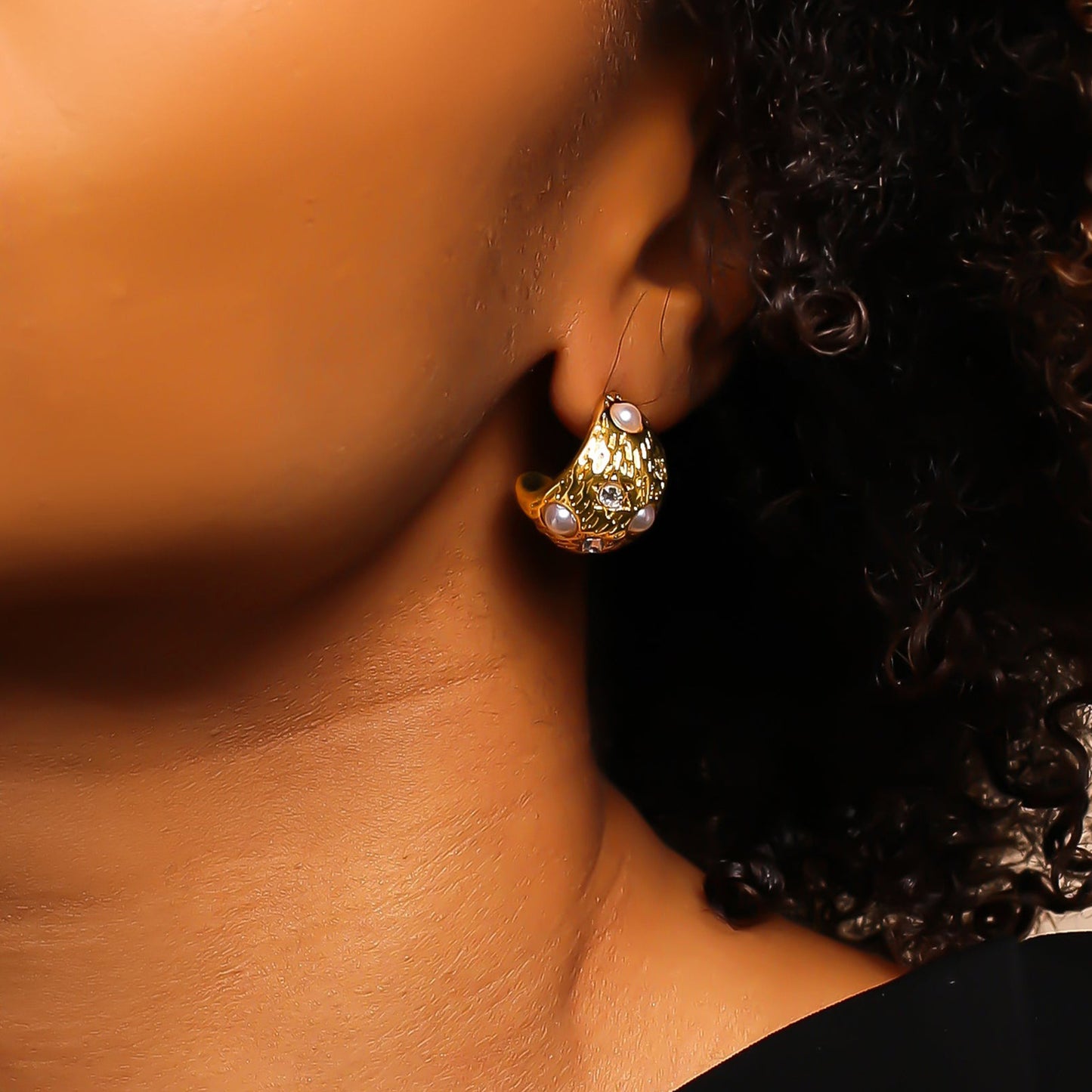 AEC Paris Earrings Pearl Gold