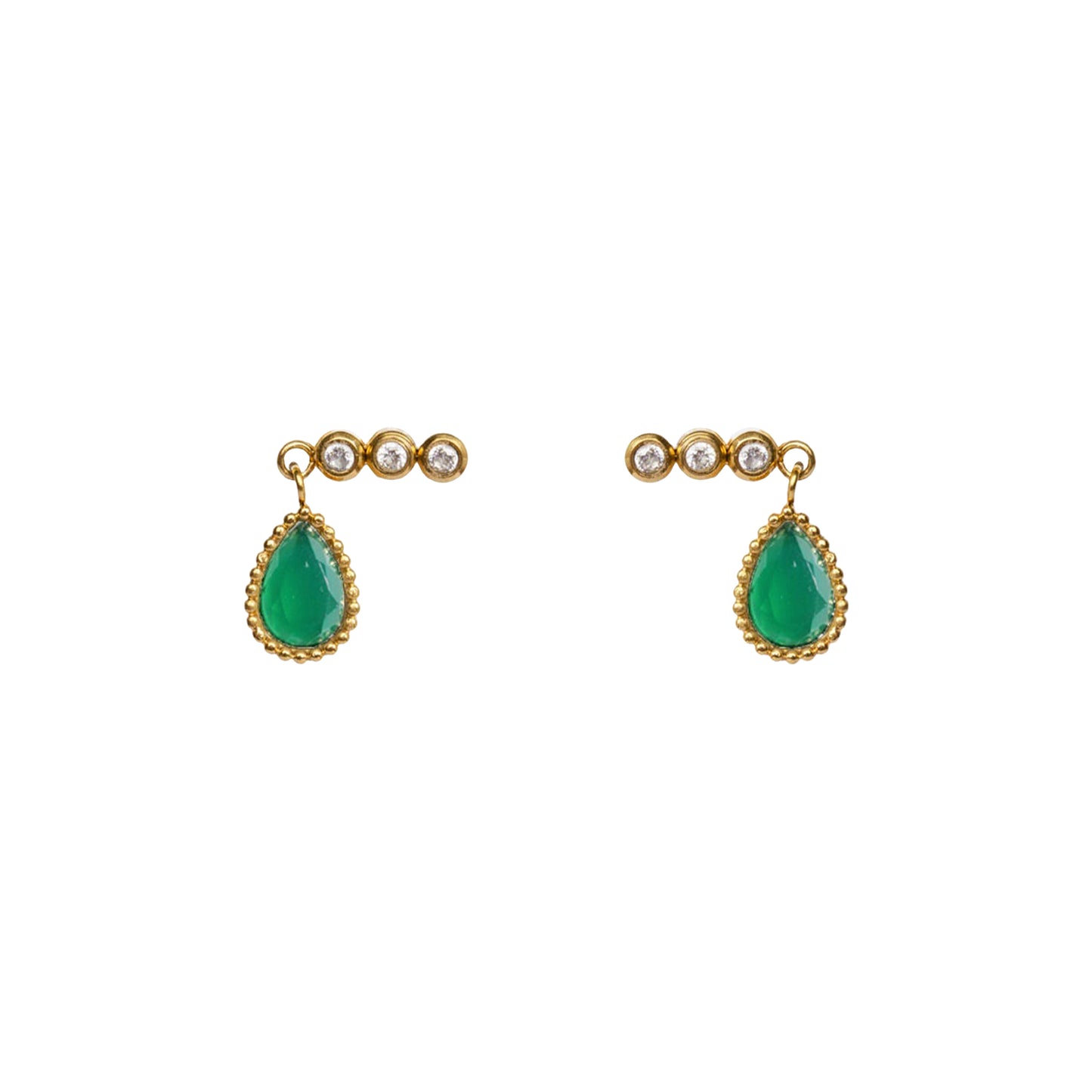 AEC Paris Earrings Roma Green Onyx