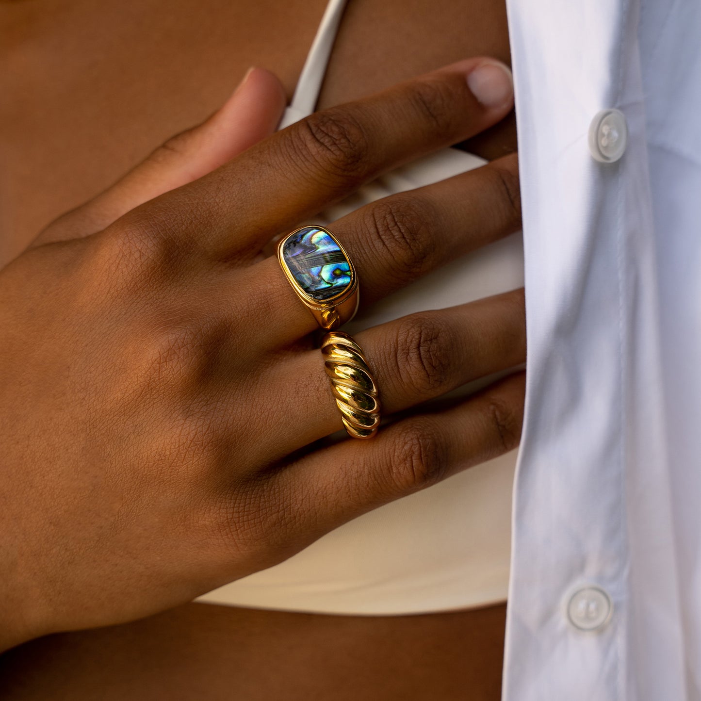 AEC Paris Ring Aquarius Gold