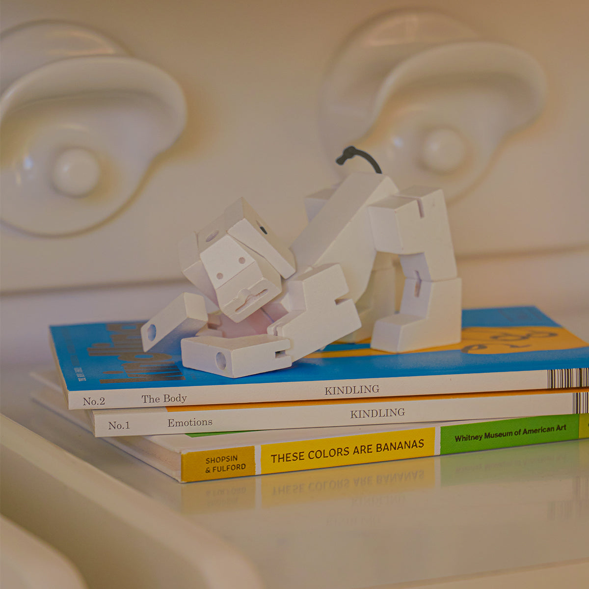 Areaware Cubebot Milo Small White Robot Toy Robot Toy