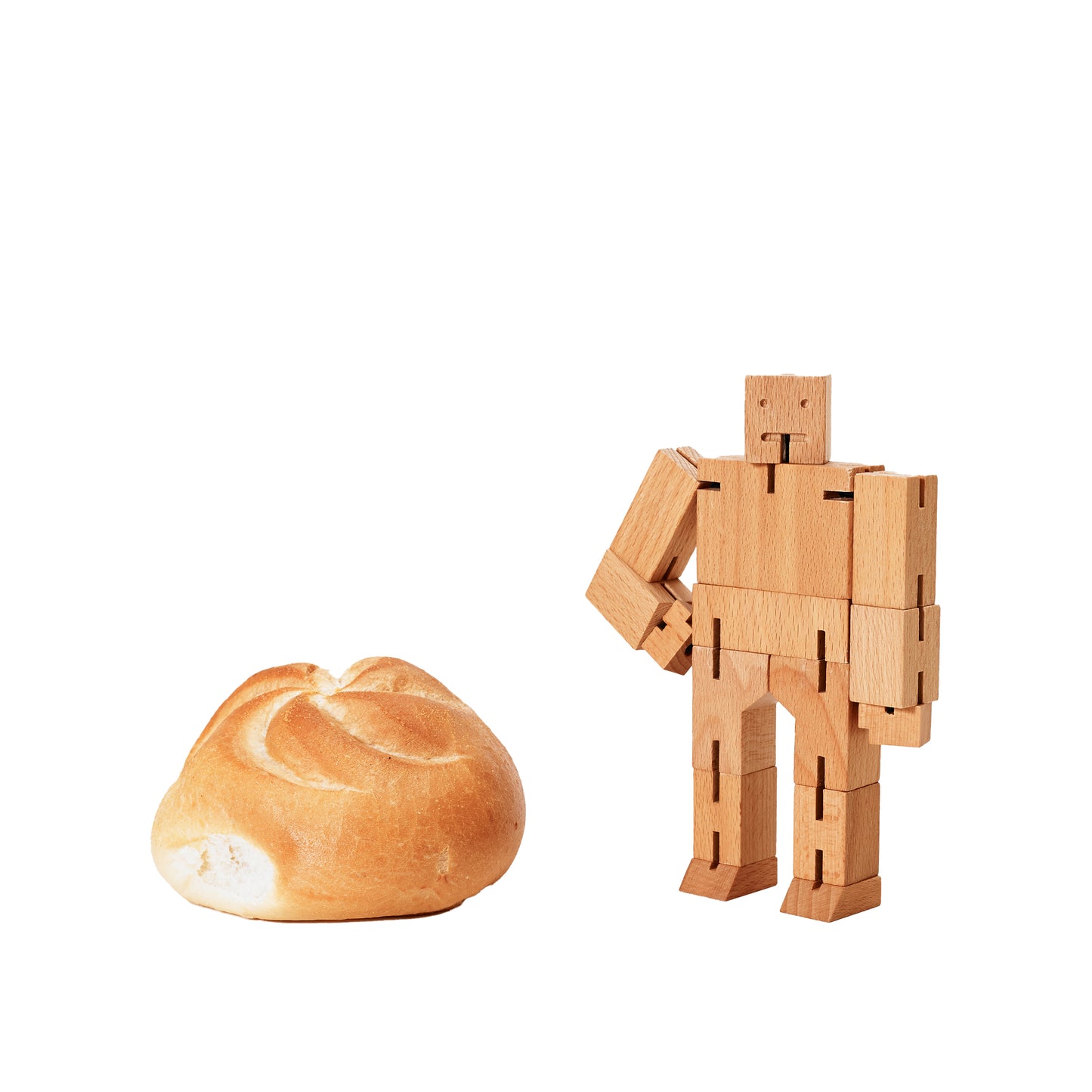 Areaware Cubebot Small Natural Robot Toy Robot Toy