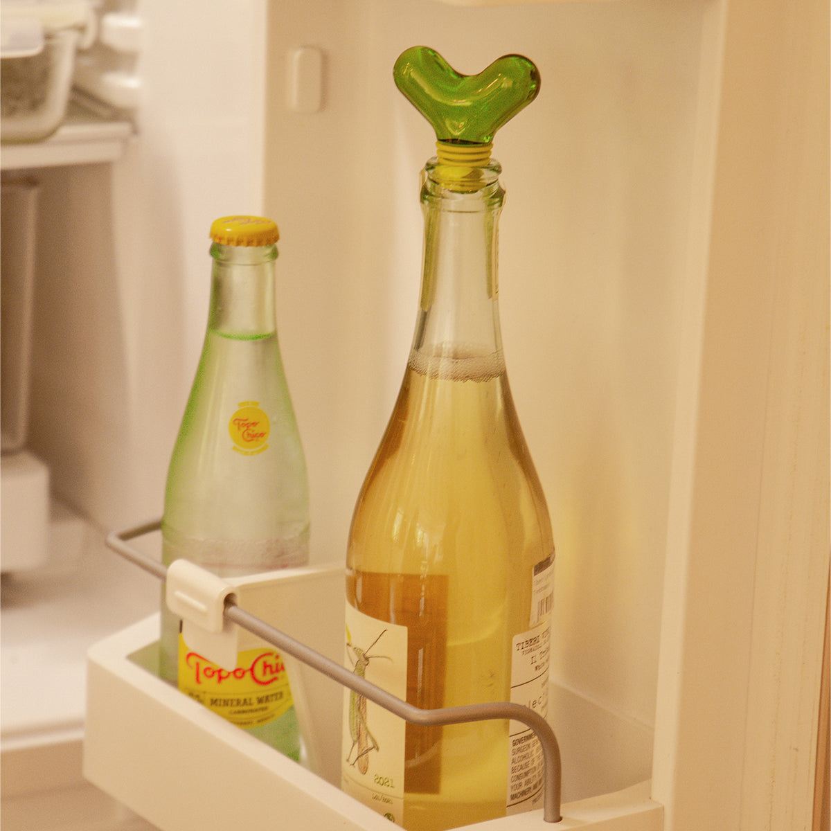 Areaware Hobknob Bottle Stopper Green