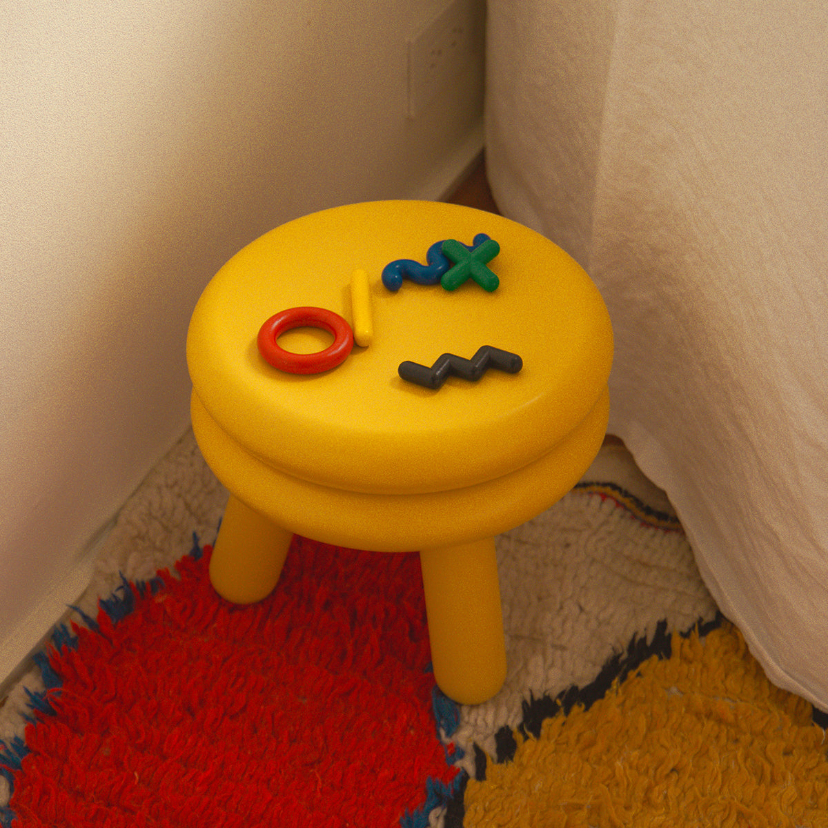 Areaware Pluma Stool Short Yellow