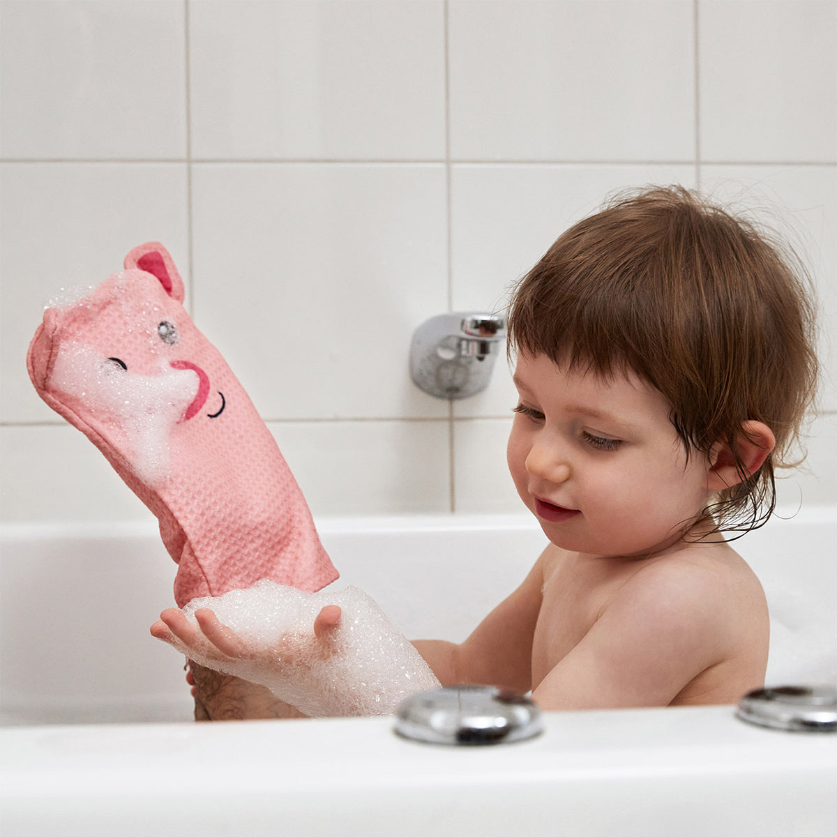Dock & Bay Baby Wash Mitt Animal Collection Parker Pig 100% Recycled 100% Recycled