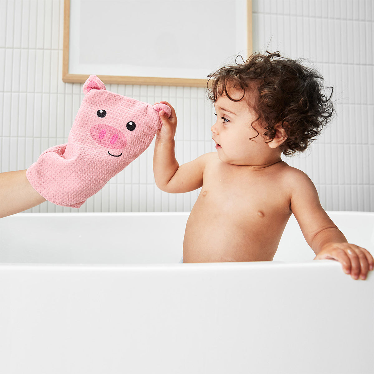 Dock & Bay Baby Wash Mitt Animal Collection Parker Pig 100% Recycled 100% Recycled