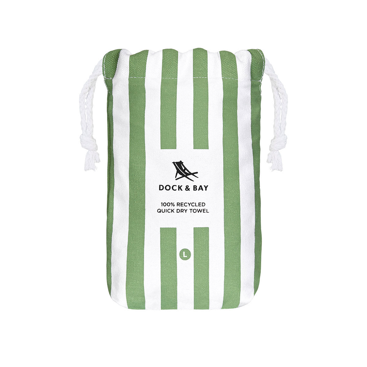 Dock & Bay Beach Towel Cabana Collection L Cayman Olive 100% Recycled 100% Recycled