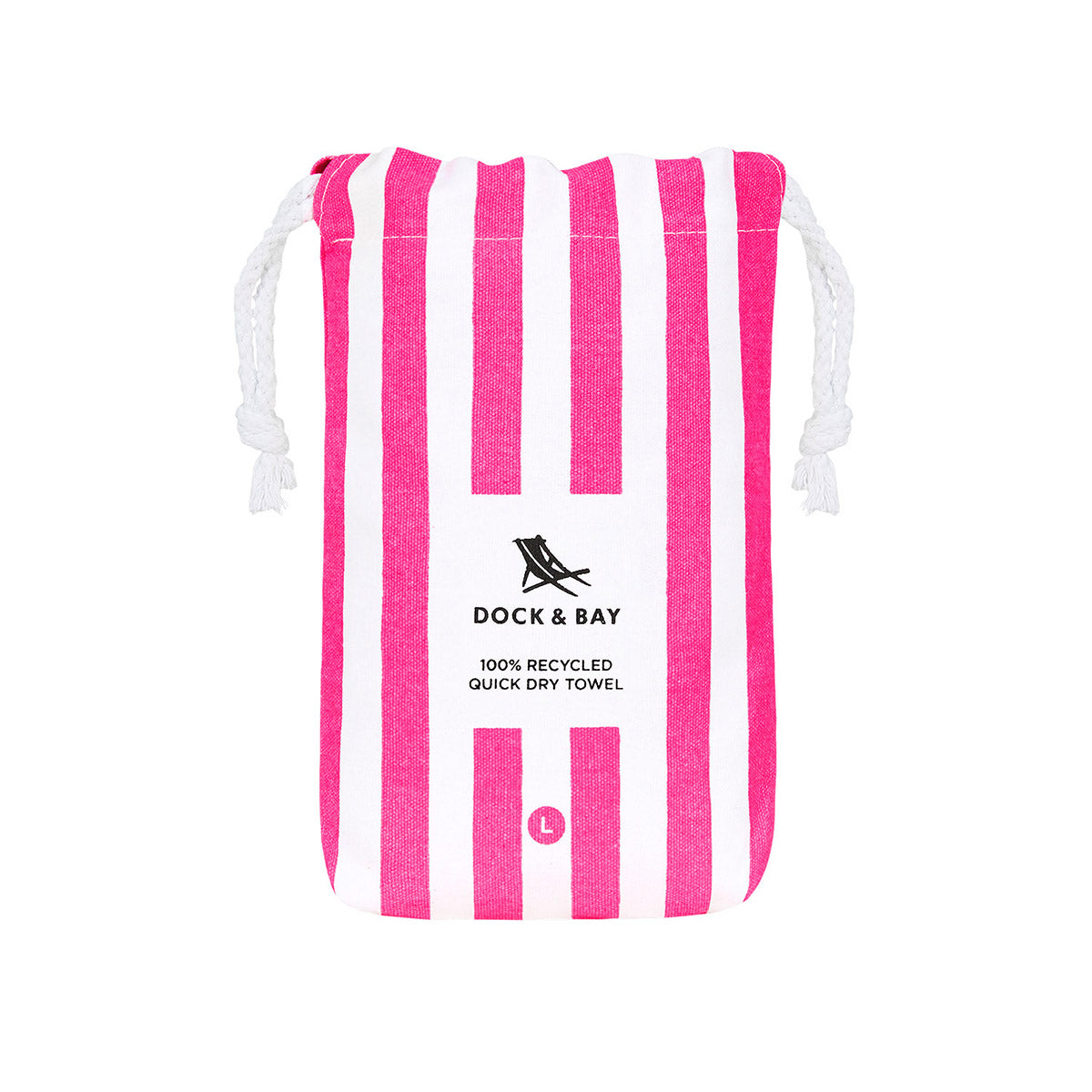 Dock & Bay Beach Towel Cabana Collection L Phi Phi Pink 100% Recycled 100% Recycled