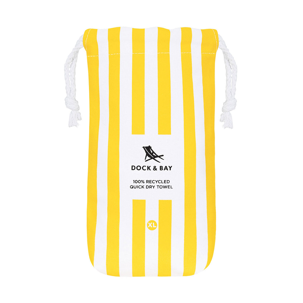 Dock & Bay Beach Towel Cabana Collection XL Boracay Yellow 100% Recycled 100% Recycled