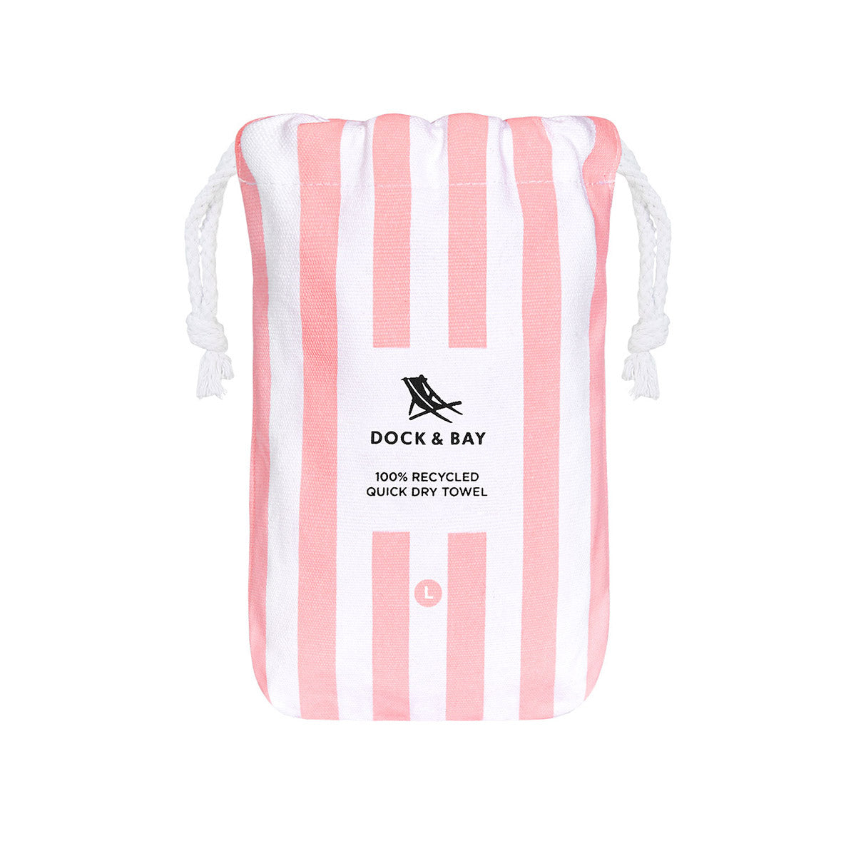 Dock & Bay Beach Towel Cabana Light Collection L Malibu Pink 100% Recycled 100% Recycled