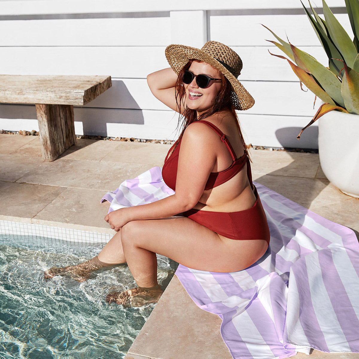Dock & Bay Beach Towel Cabana Light Collection XL Lombok Lilac 100% Recycled 100% Recycled