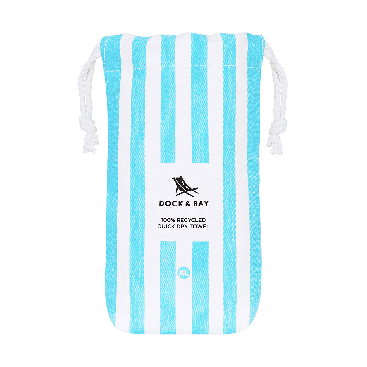 Dock & Bay Beach Towel Cabana Light Collection XL Tulum Blue 100% Recycled 100% Recycled