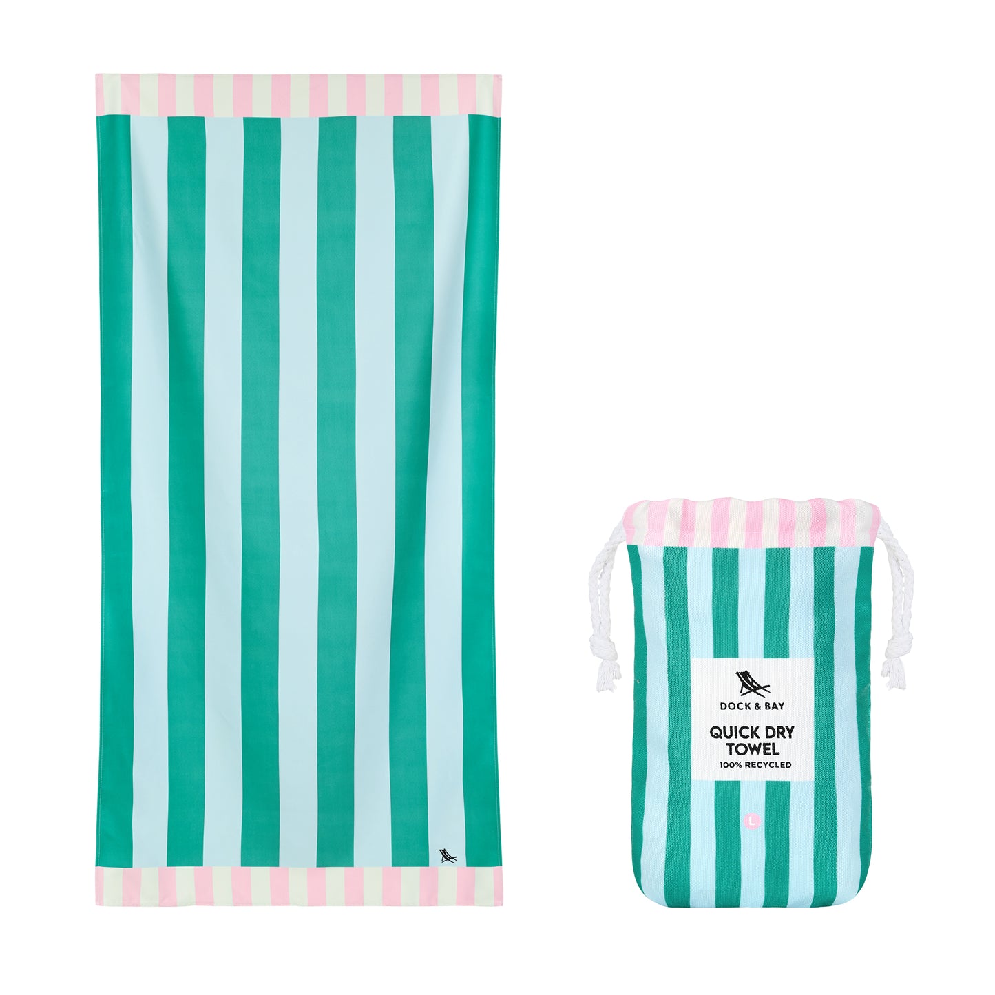 Dock & Bay Beach Towel Clubhouse Collection L Pastel Pier 100% Recycled 100% Recycled