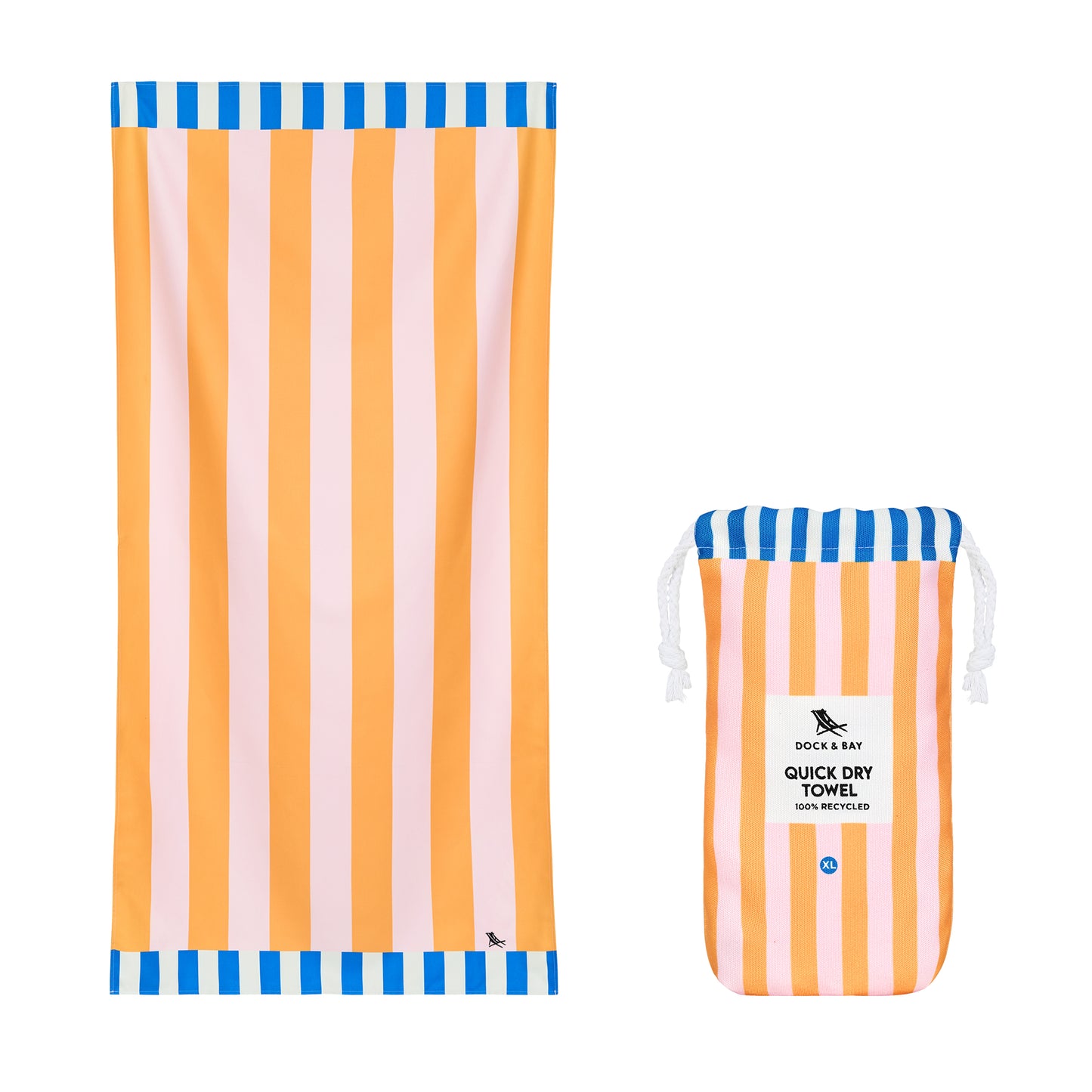 Dock & Bay Beach Towel Clubhouse Collection XL Mellow Yellow 100% Recycled 100% Recycled