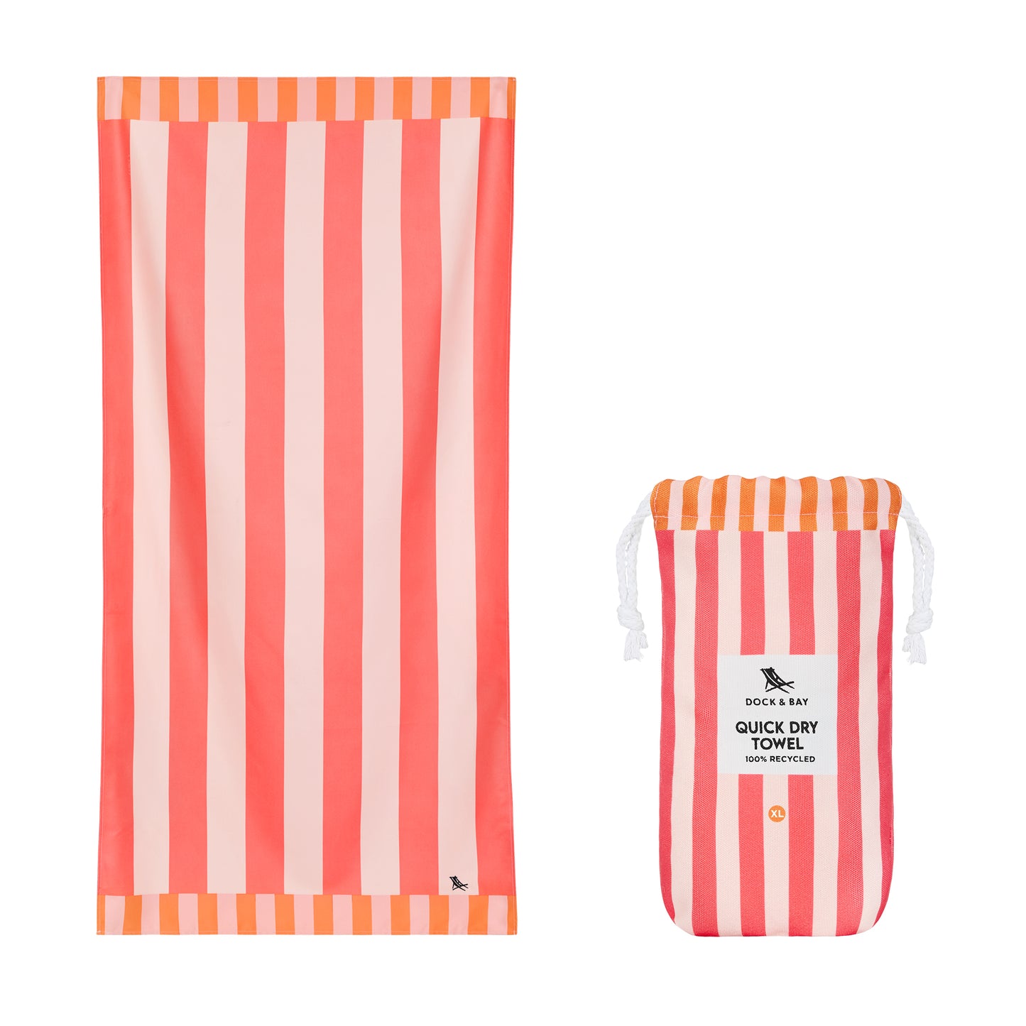 Dock & Bay Beach Towel Clubhouse Collection XL Raspberry Road 100% Recycled 100% Recycled
