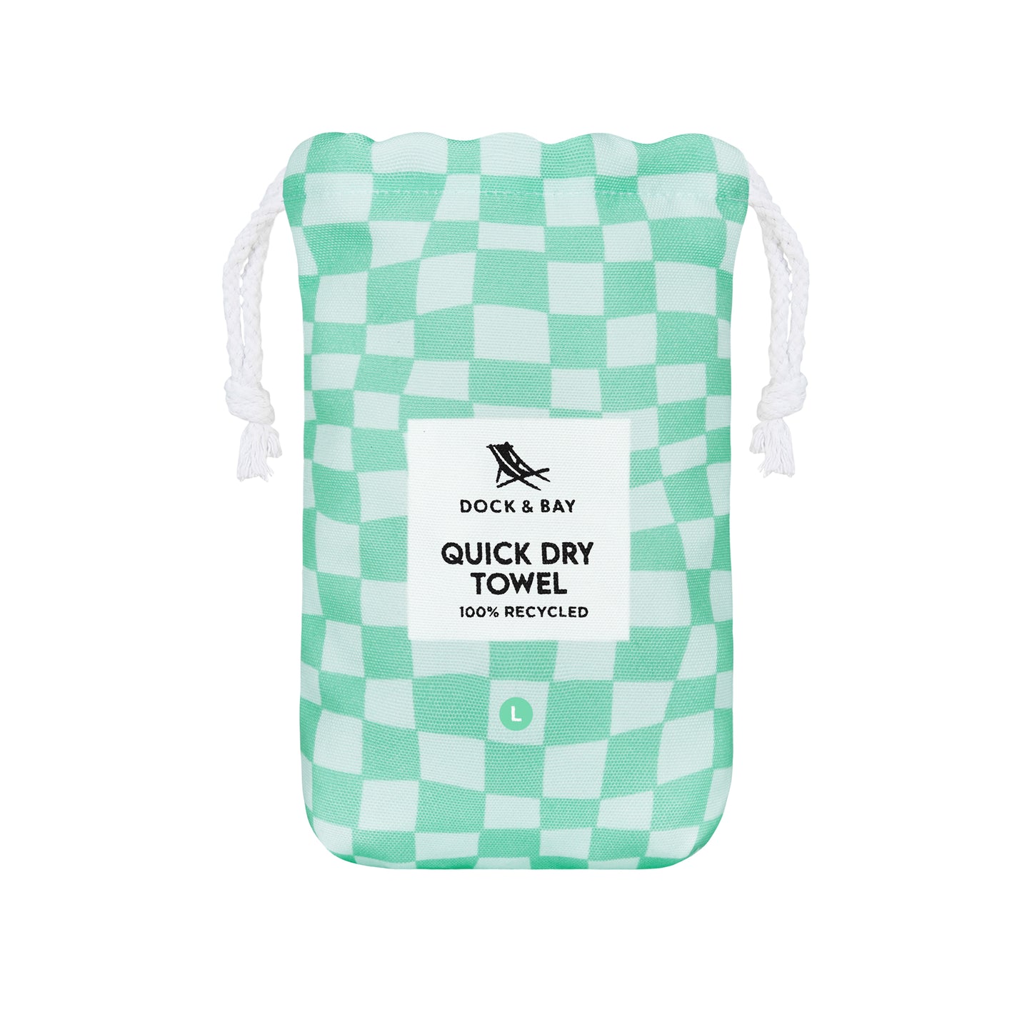 Dock & Bay Beach Towel Designed Collection L Check Mate 100% Recycled 100% Recycled