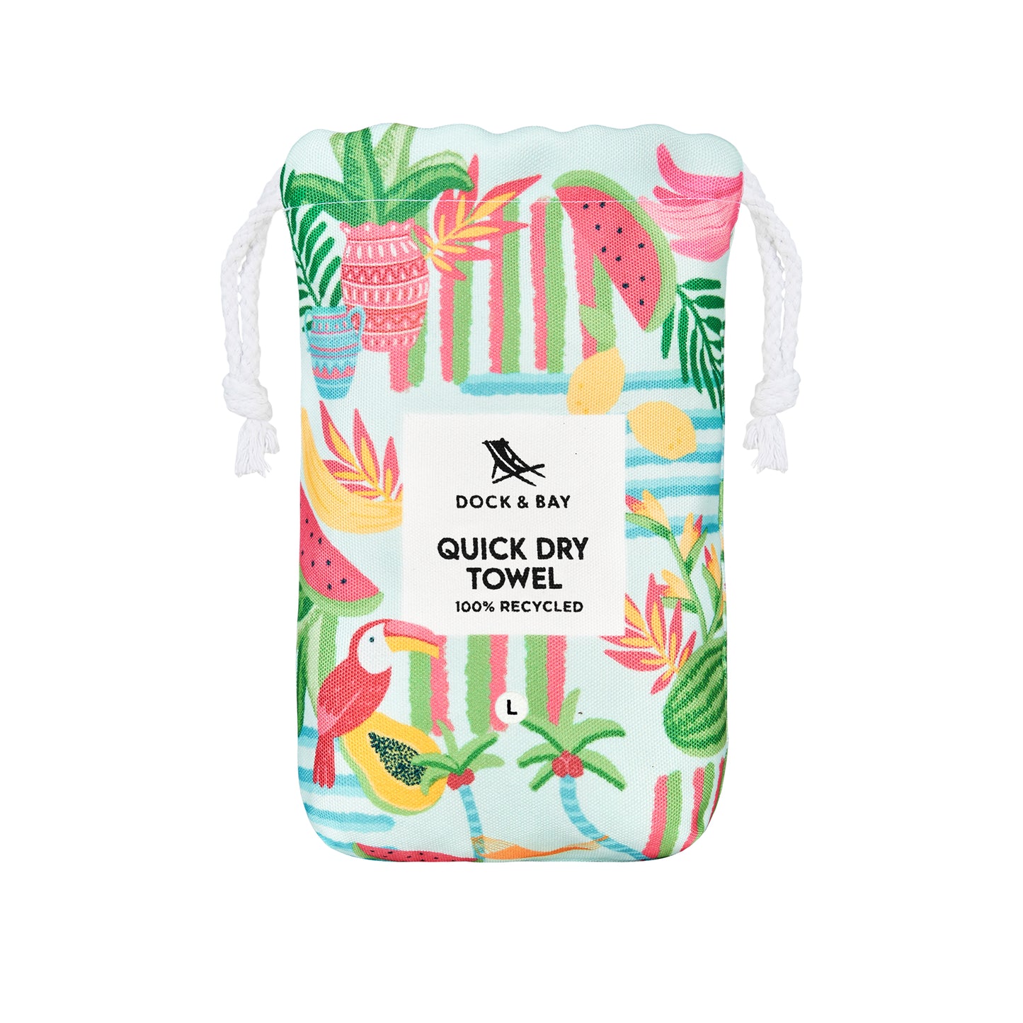 Dock & Bay Beach Towel Designed Collection L Tropicana Treat 100% Recycled 100% Recycled