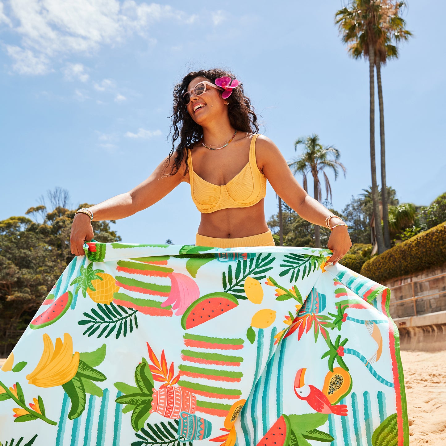 Dock & Bay Beach Towel Designed Collection L Tropicana Treat 100% Recycled 100% Recycled