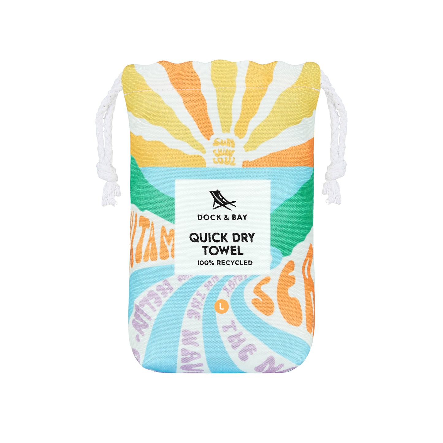 Dock & Bay Beach Towel Designed Collection L Vitamin Sea 100% Recycled 100% Recycled