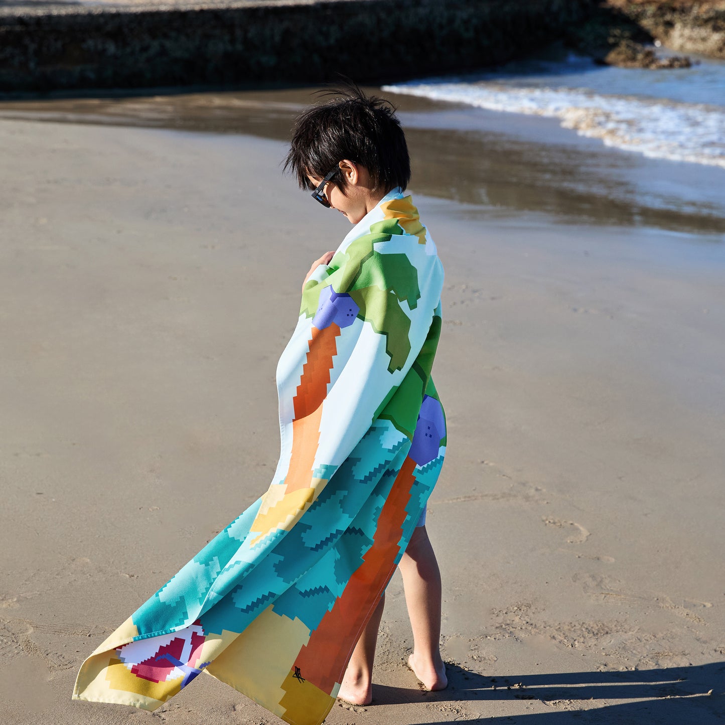 Dock & Bay Beach Towel Kids Collection M Build A Beach 100% Recycled 100% Recycled