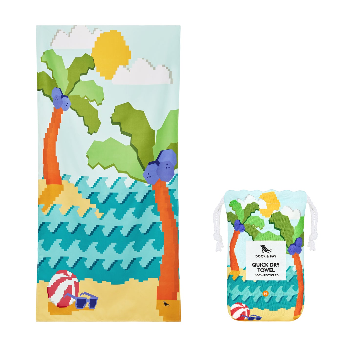 Dock & Bay Beach Towel Kids Collection M Build A Beach 100% Recycled 100% Recycled