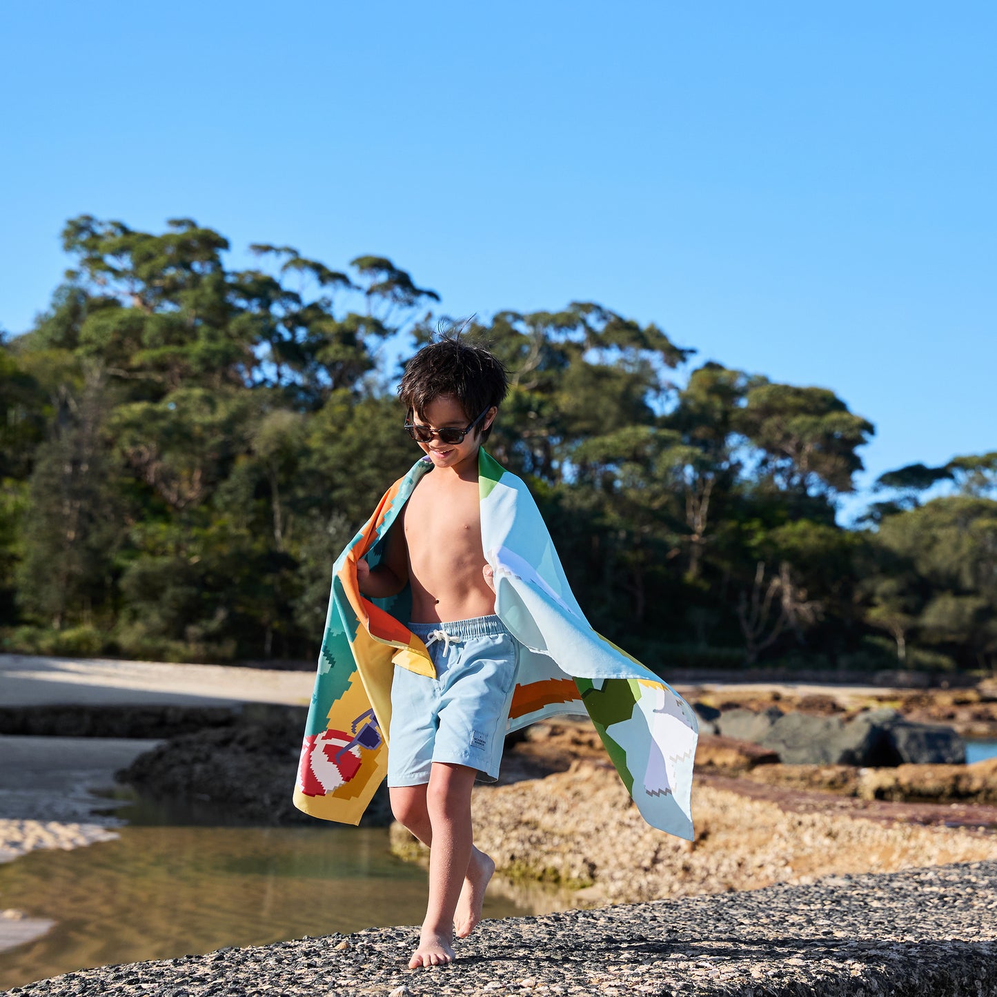 Dock & Bay Beach Towel Kids Collection M Build A Beach 100% Recycled 100% Recycled