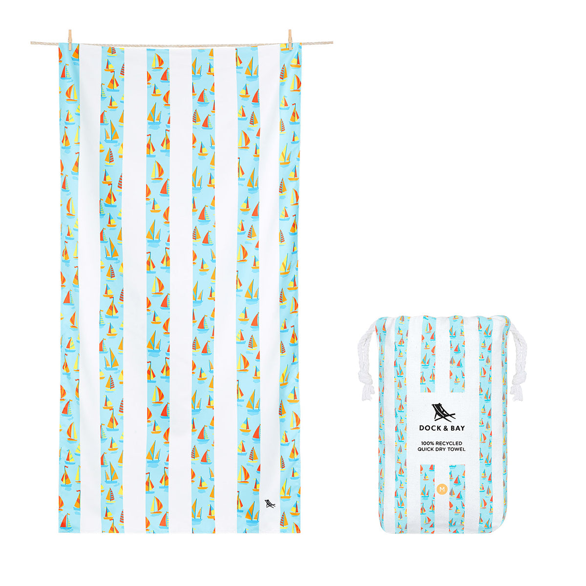 Dock & Bay Beach Towel Kids Collection M Oh Buoy 100% Recycled 100% Recycled