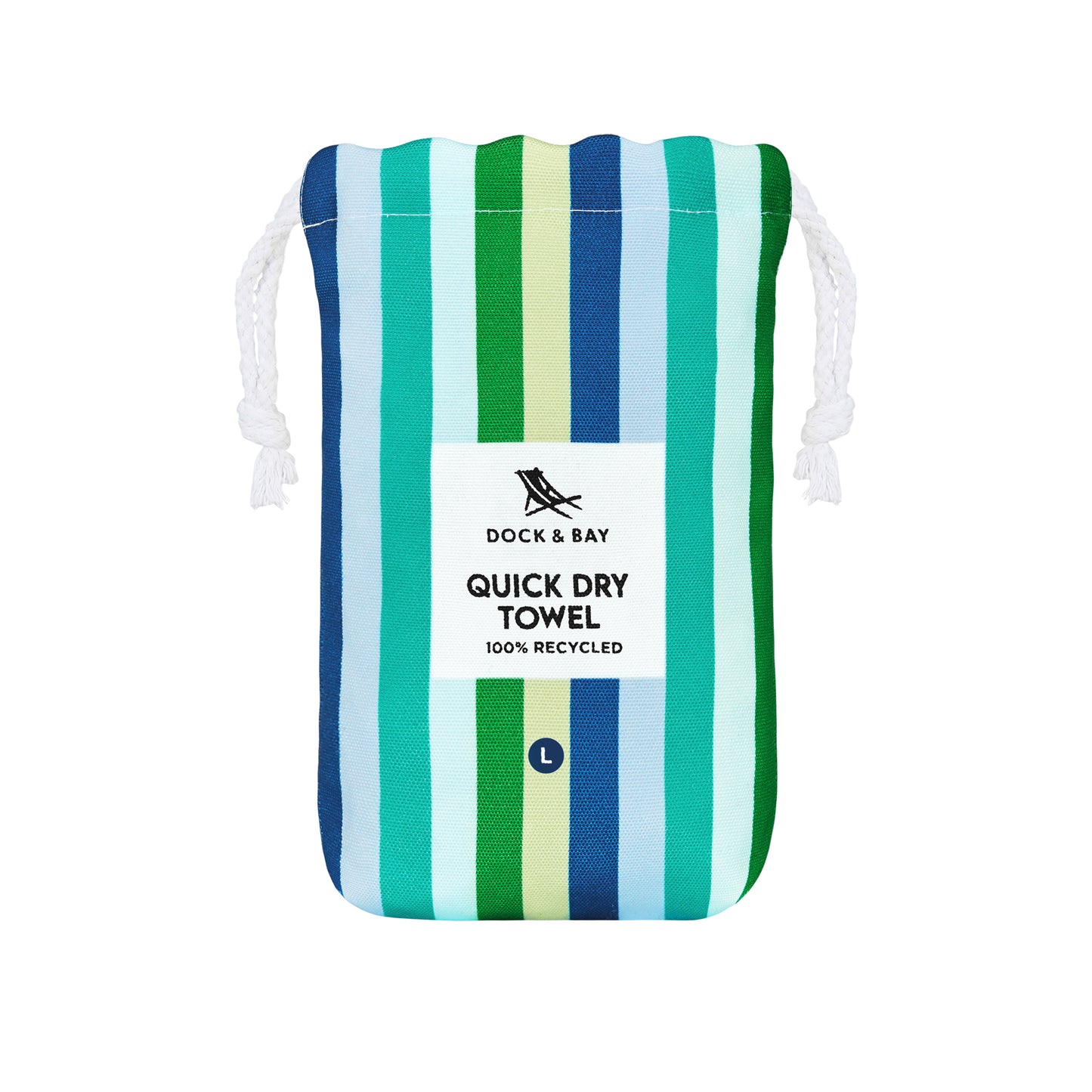 Dock & Bay Beach Towel Summer Collection L Cool Lagoon 100% Recycled 100% Recycled