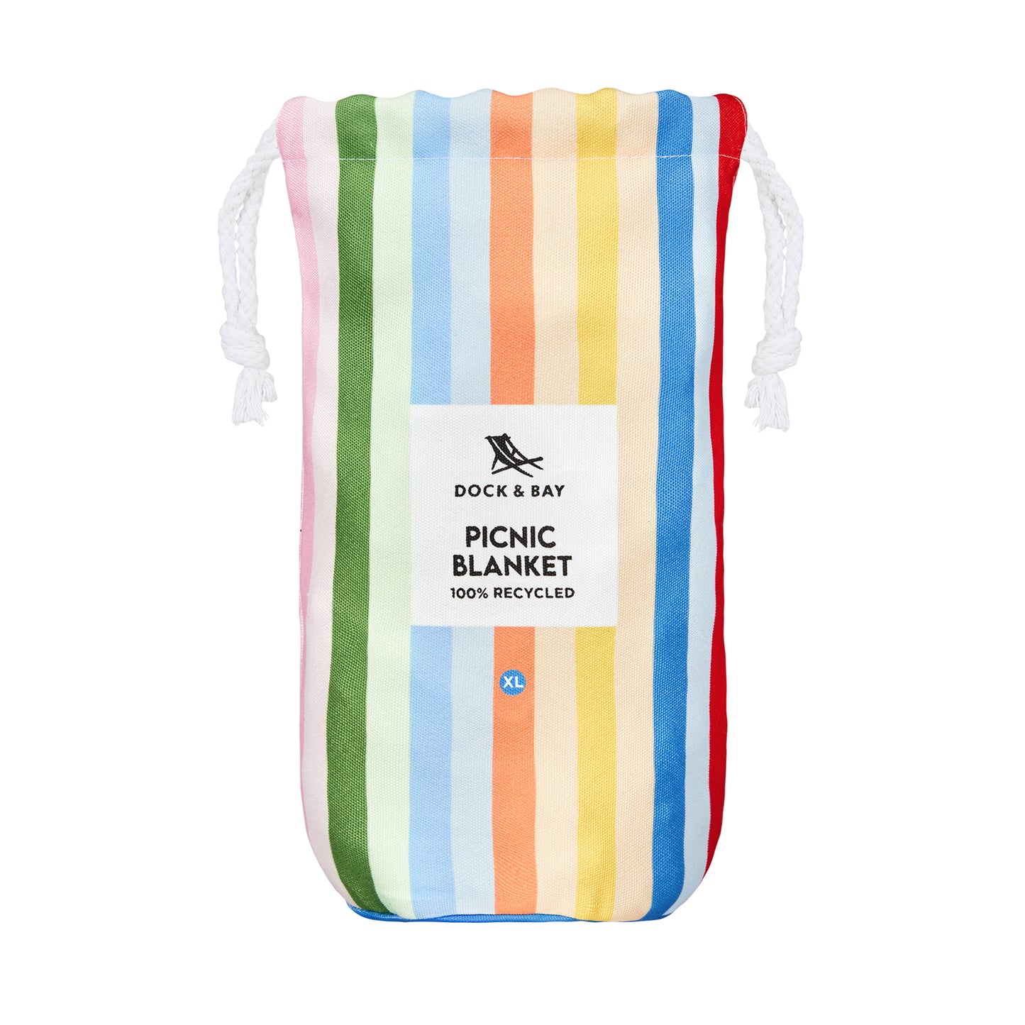 Dock & Bay Beach Blanket Extra Large Candy Stripes 100% Recycled 100% Recycled