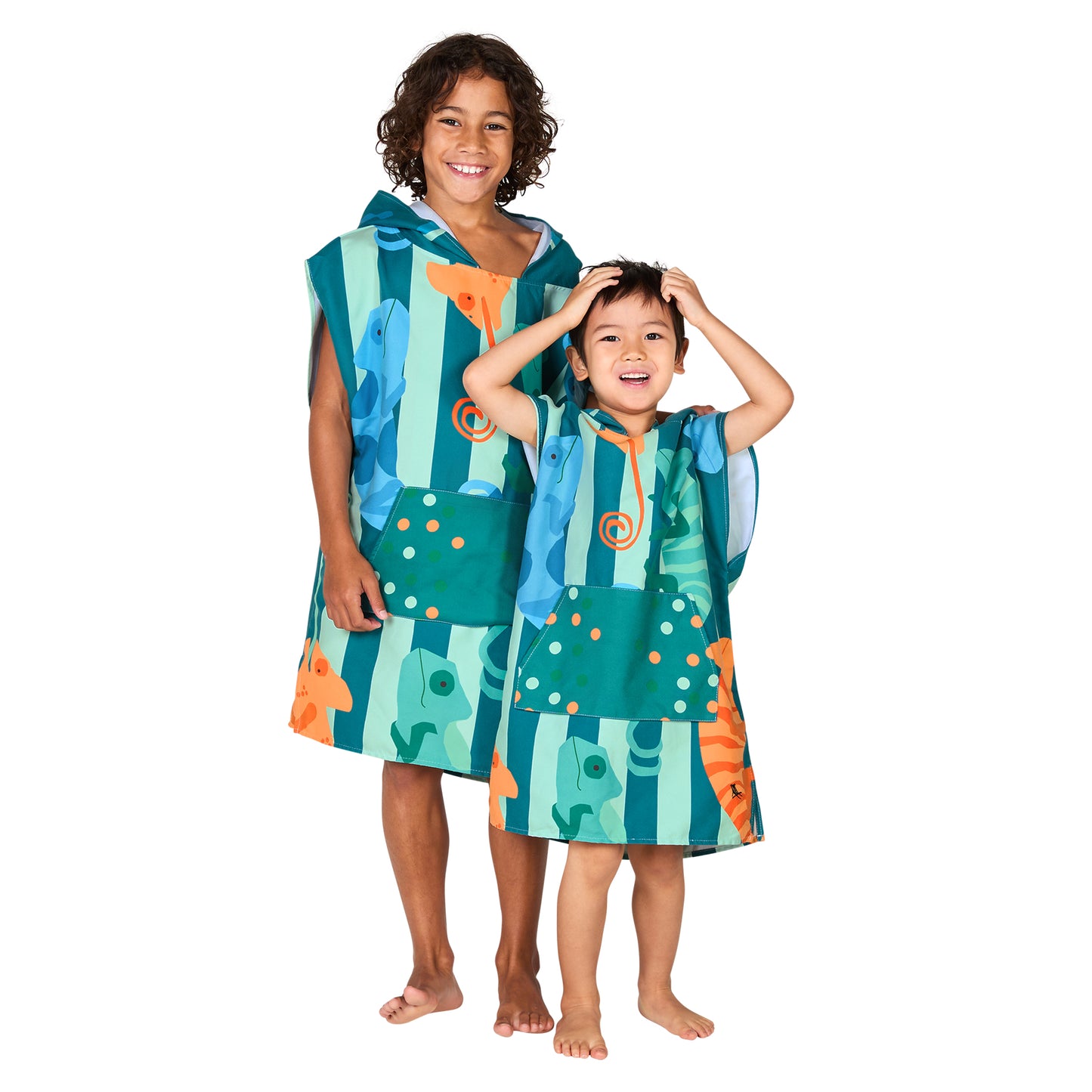 Dock & Bay Poncho Kids Patterned Collection Karma Chameleon 100% Recycled 100% Recycled