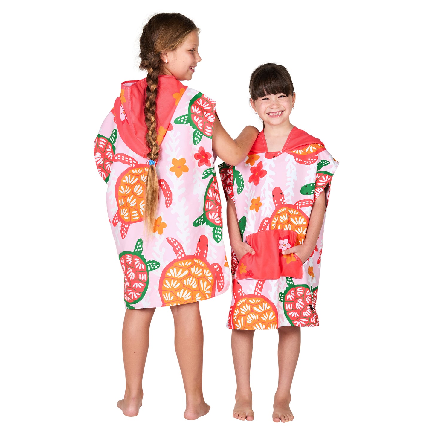 Dock & Bay Poncho Kids Patterned Collection Turtley Tropical 100% Recycled 100% Recycled