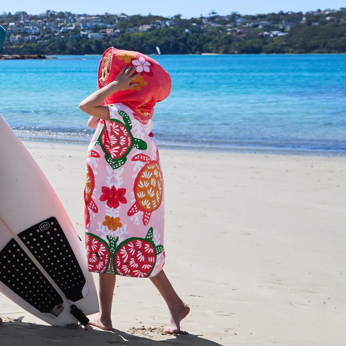 Dock & Bay Poncho Kids Patterned Collection Turtley Tropical 100% Recycled 100% Recycled