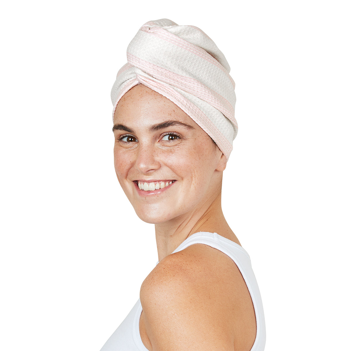 Dock & Bay Waffle Hair Wrap Primrose Pink 100% Recycled 100% Recycled