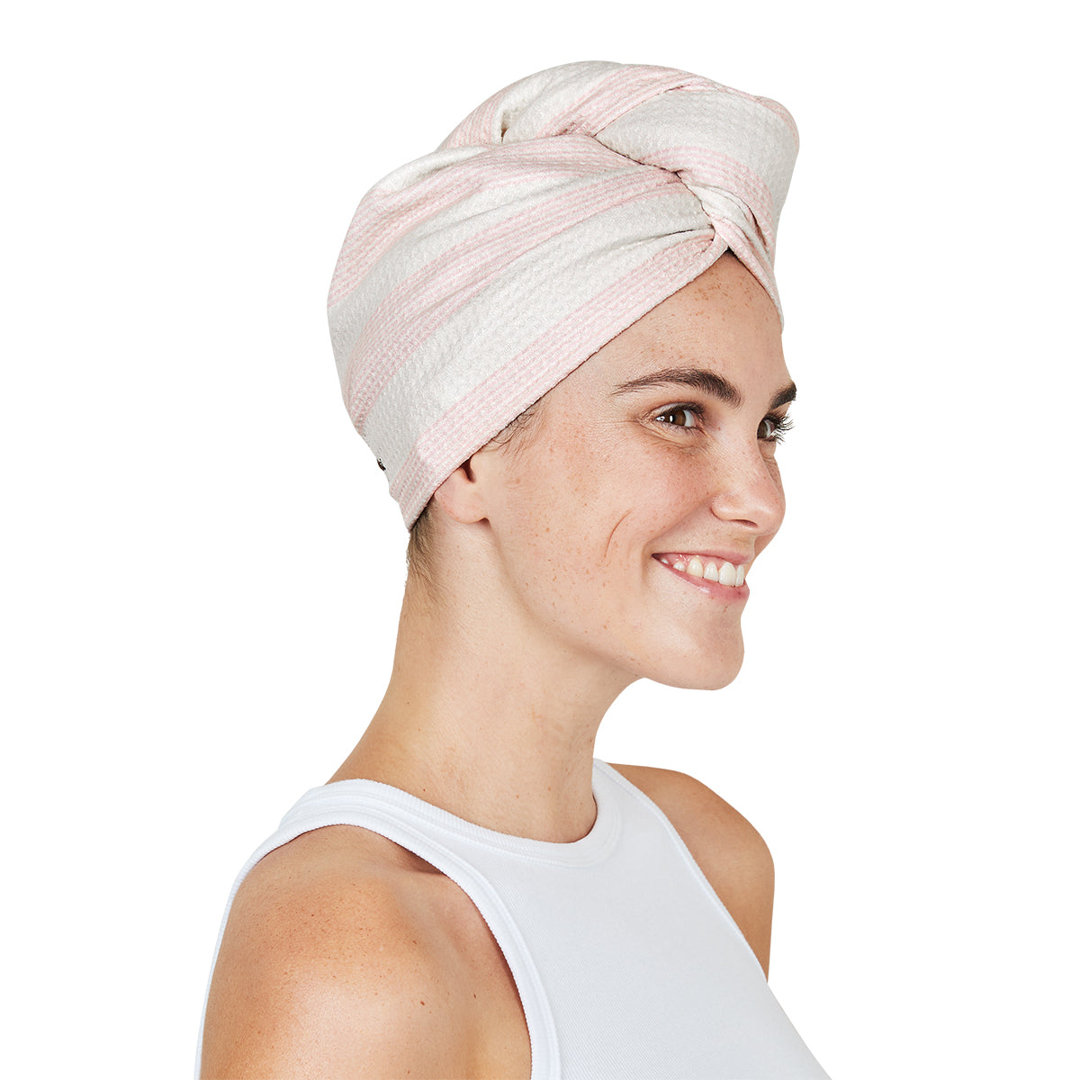 Dock & Bay Waffle Hair Wrap Primrose Pink 100% Recycled 100% Recycled