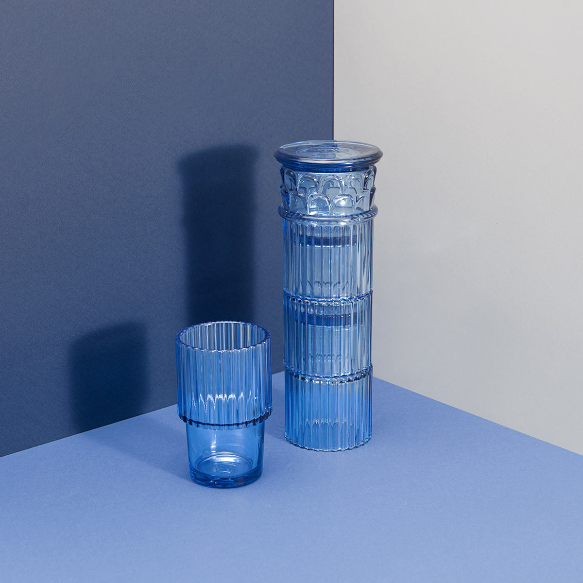 DOIY Greek Series Athena Stacking Glasses Blue