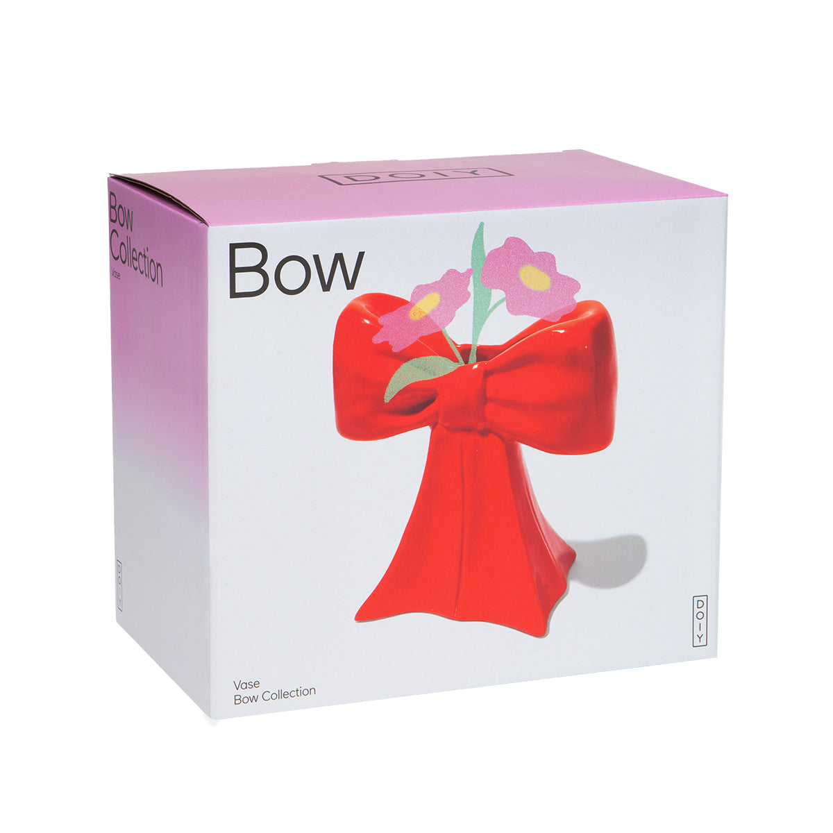 DOIY Bow Vase Red