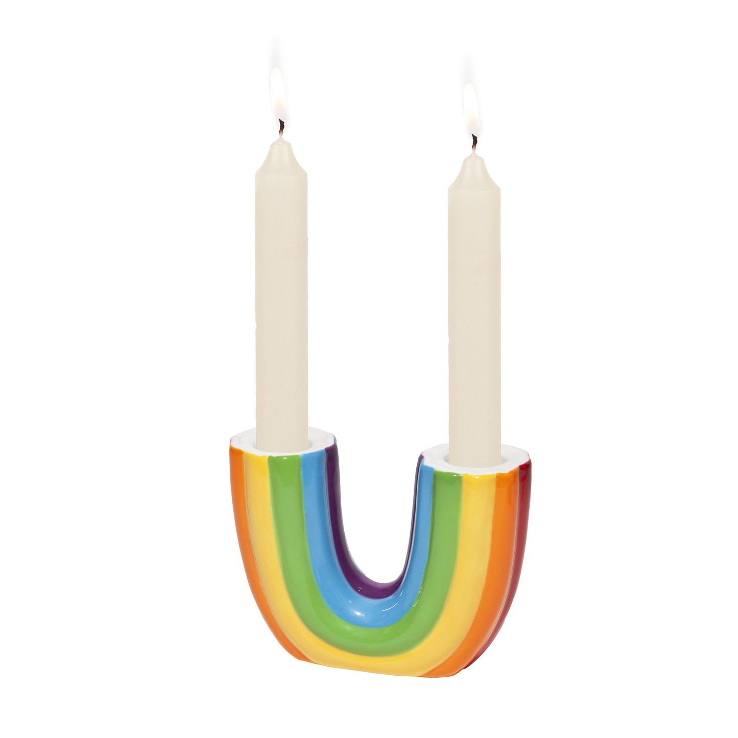 DOIY Rainbow Candle Holder