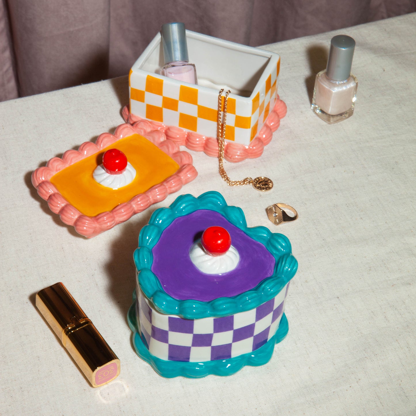 DOIY Sweetie Storage Box Cake Heart