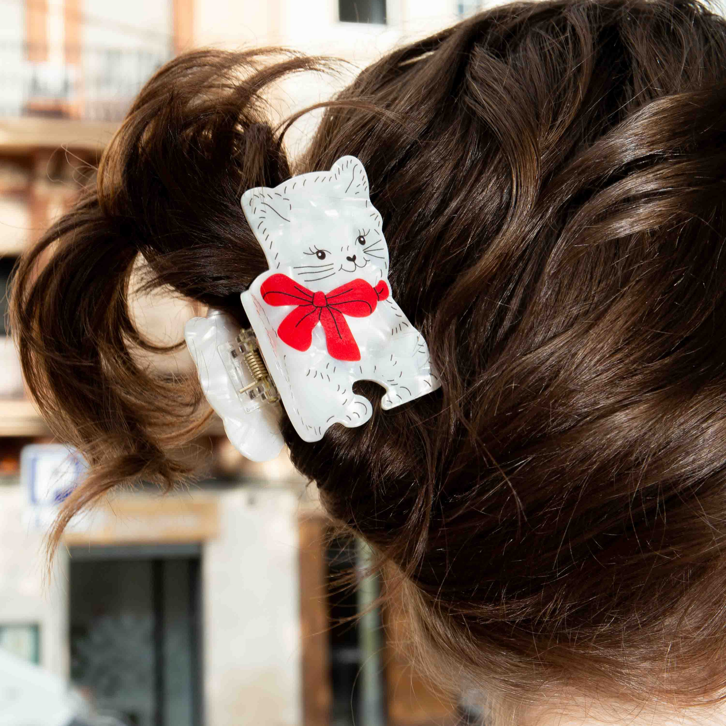 Eat My Socks Hair Claw Vintage Cat