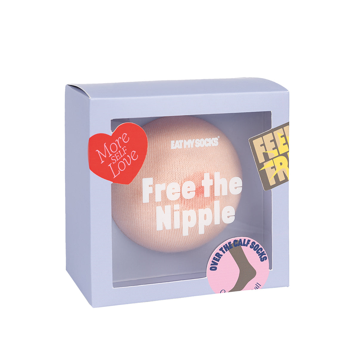 Eat My Socks Socks Free the Nipple White