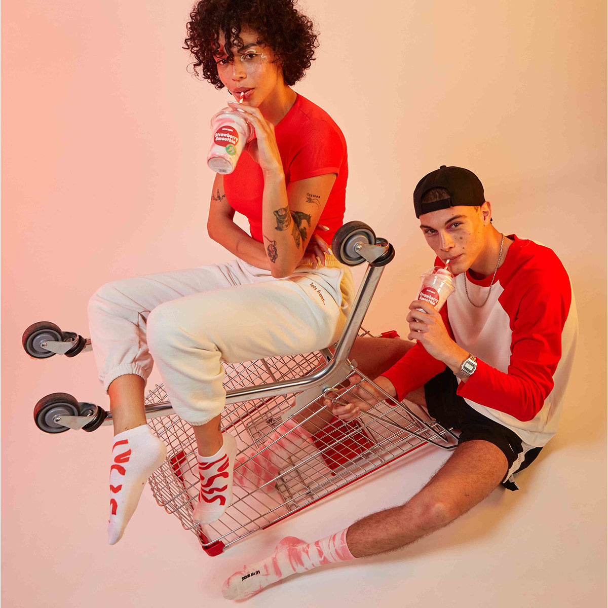 Eat My Socks Socks Smoothie Strawberry (2 pairs)