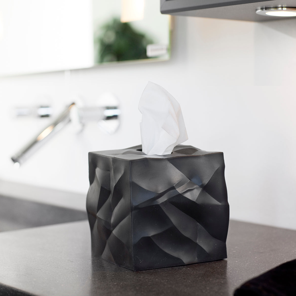 Essey Wipy Cube Black Tissue Box Cover Tissue Box Cover