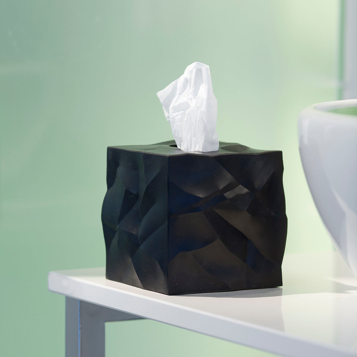 Essey Wipy Cube Black Tissue Box Cover Tissue Box Cover
