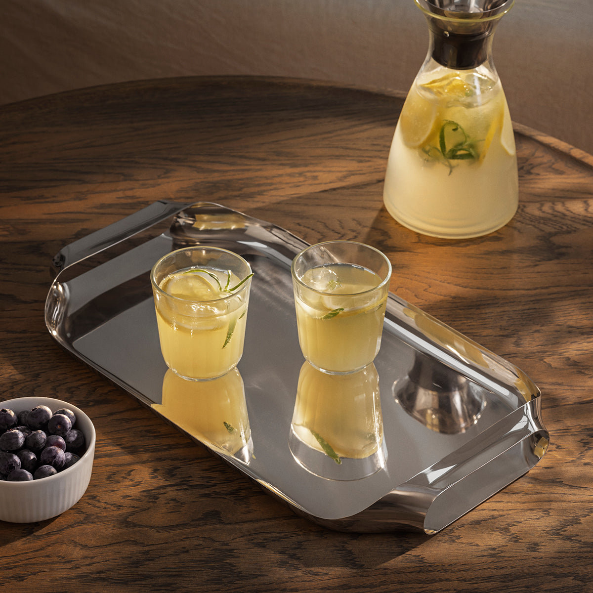 Eva Solo Liquid Lounge Serving Tray Stainless Steel 43cm x 25cm