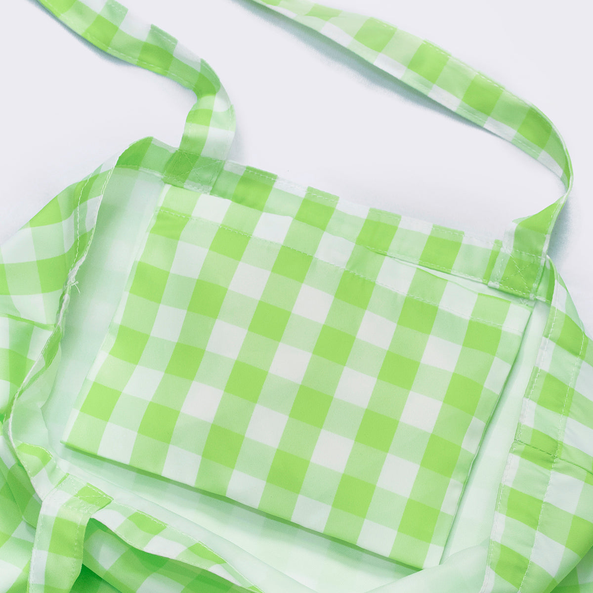 Kind Bag Tote Bag Lime Green Gingham