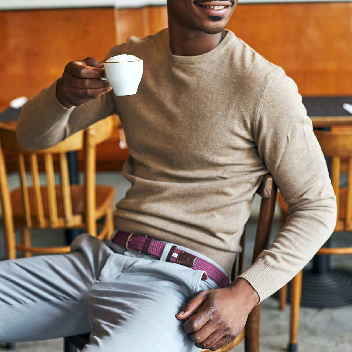 La Boucle La Boucle Mono Bordeaux Woven Belt Woven Belt