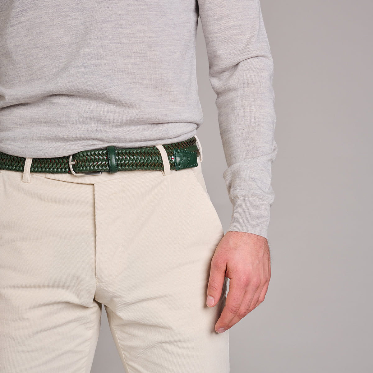 La Boucle La Boucle Stretch Leather Mono Genoa Woven Belt Woven Belt