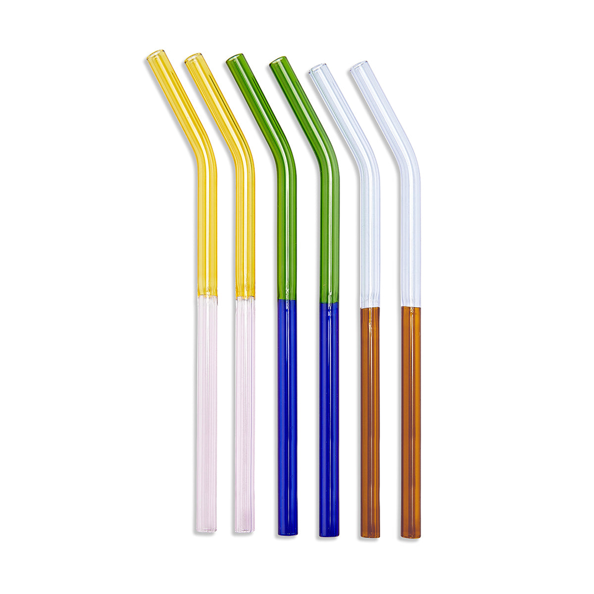 MoMA MoMA Two-Tone Borosilicate Straws (set of 6)