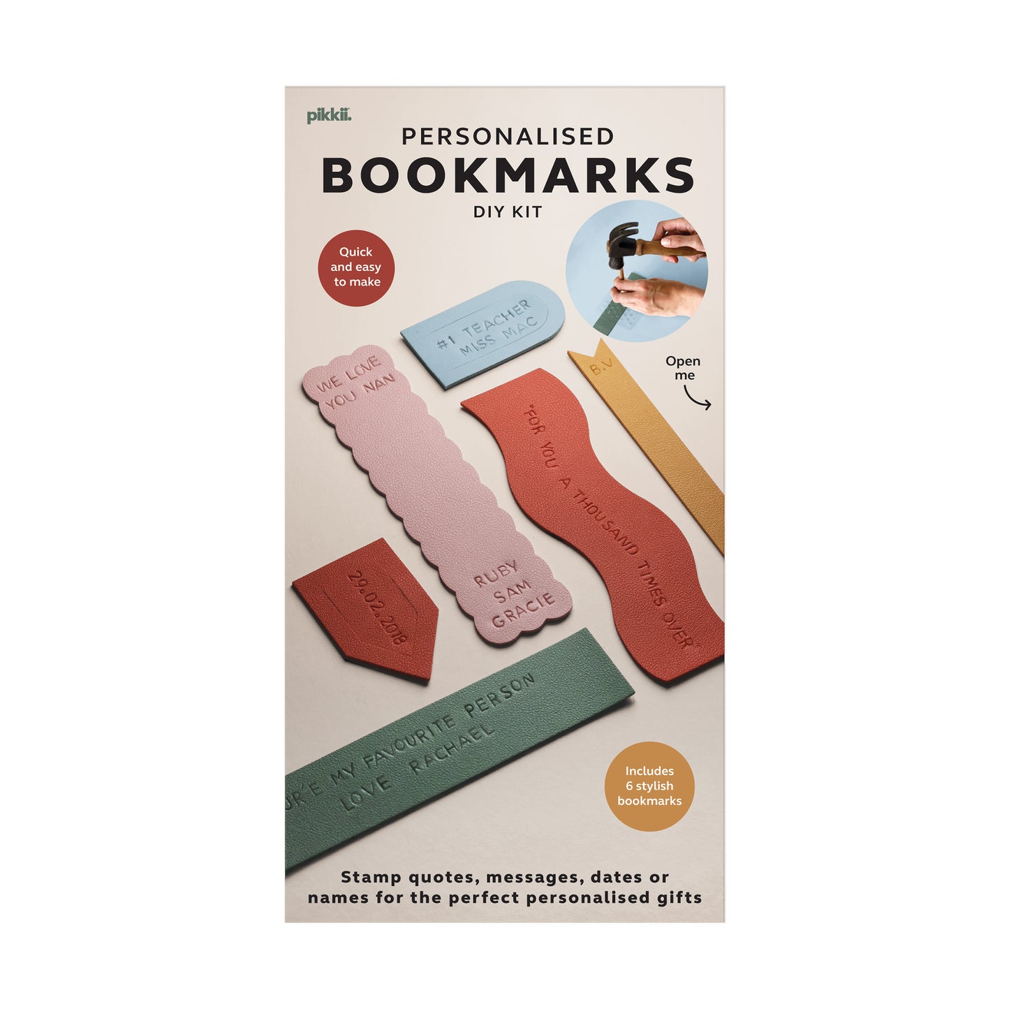 Pikkii Bookmarks Personalised DIY Kit