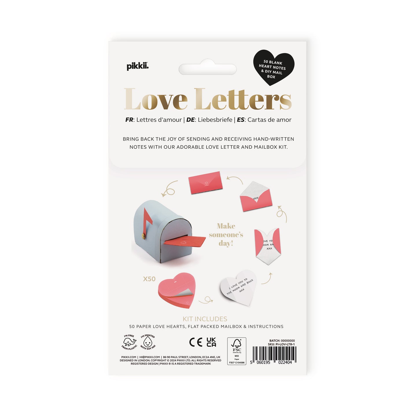 Pikkii Love Letters with Mailbox